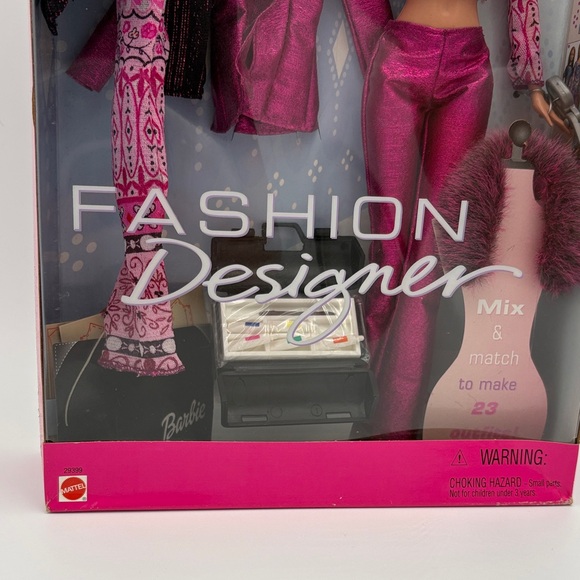 Barbie Doll Lots of Clothes Fashion Designer metallic Pink Ensemble shiny pants - Picture 2 of 12